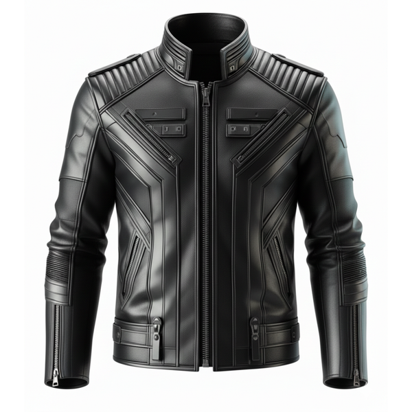 Men's Obsidian Sentinel Tactical Leather Jacket – BLACKFORGE LEATHER