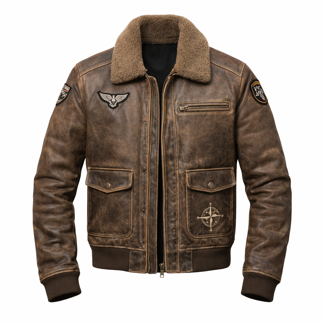 Men's Aviator Shearling Leather Jacket