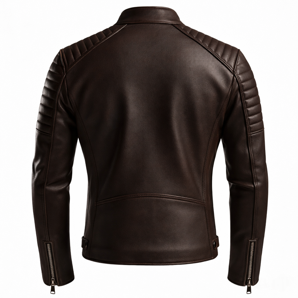Men's Midnight Espresso Café Racer Leather Jacket