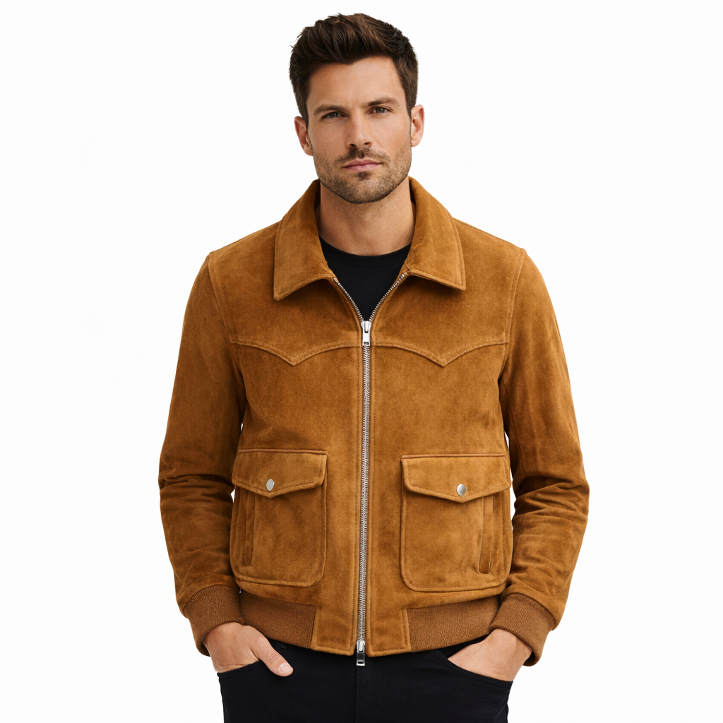Men's Maverick Suede Bomber Jacket