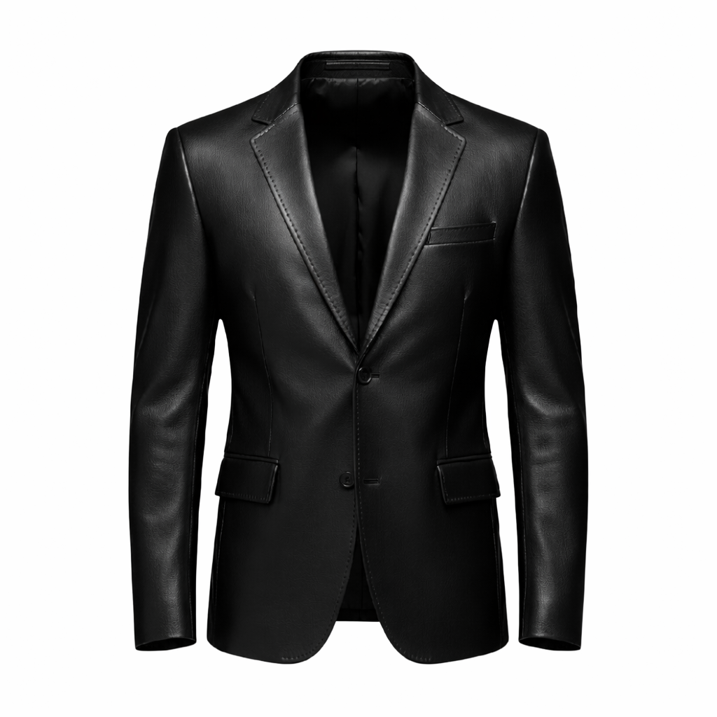 Men's Midnight Leather Blazer