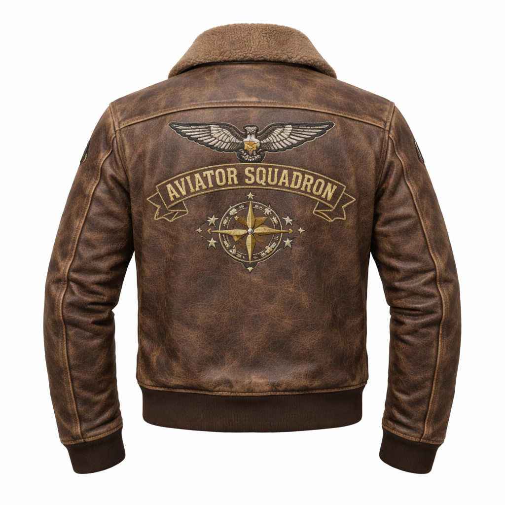 Men's Aviator Shearling Leather Jacket