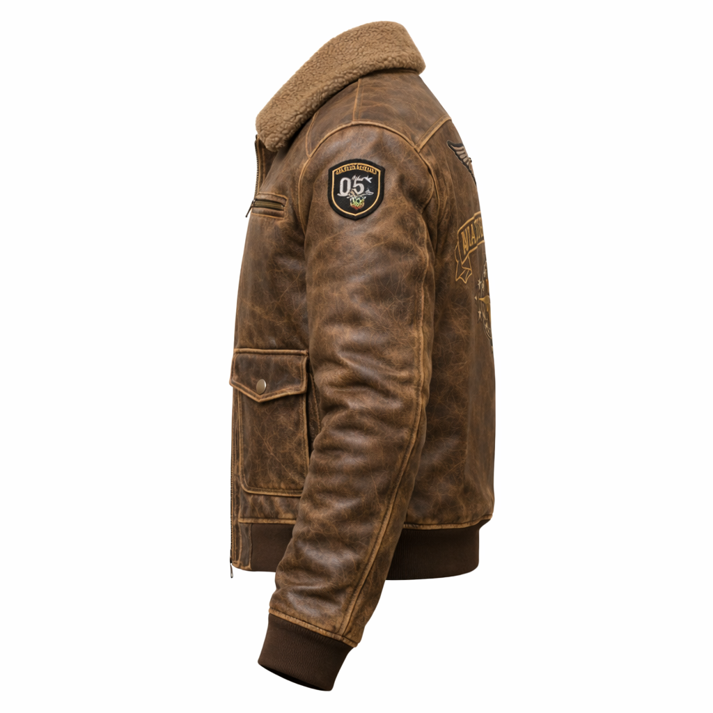 Men's Aviator Shearling Leather Jacket