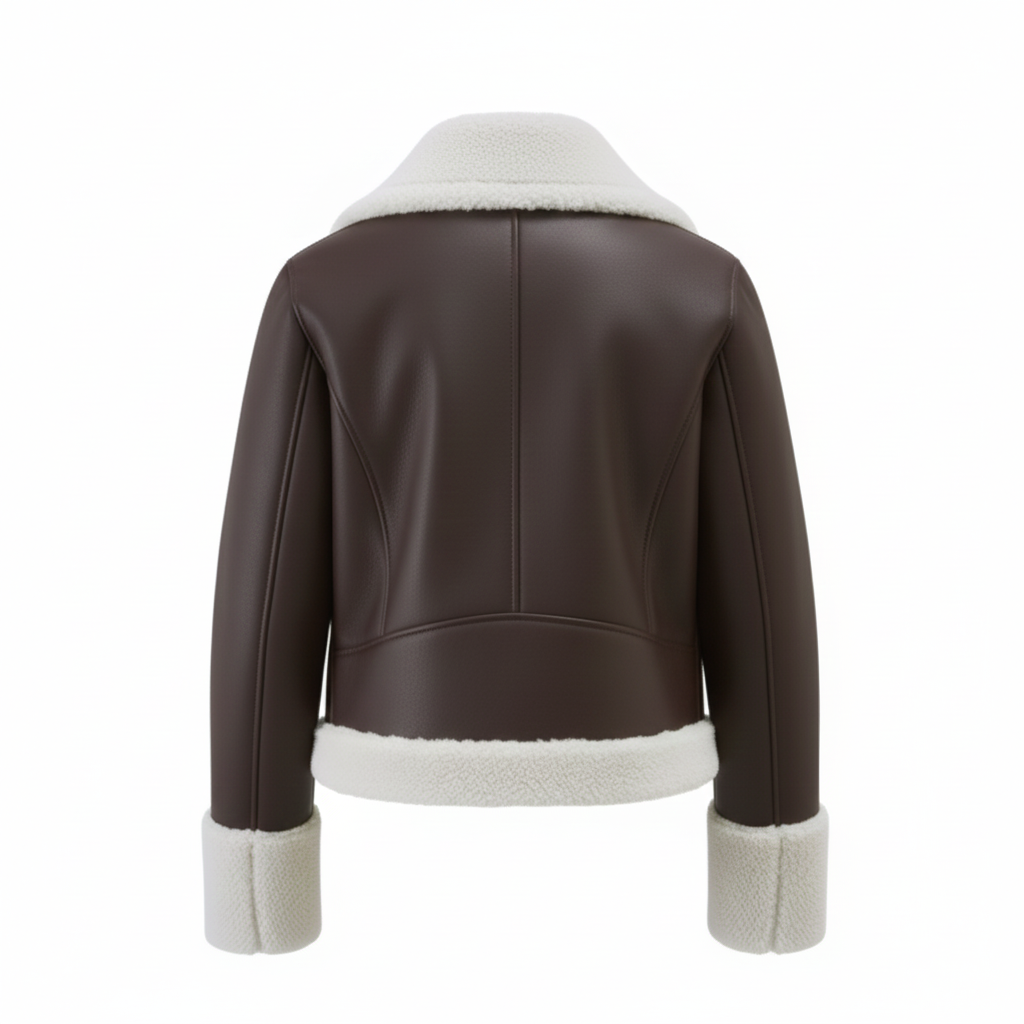 Women's Espresso Aviator Shearling Jacket