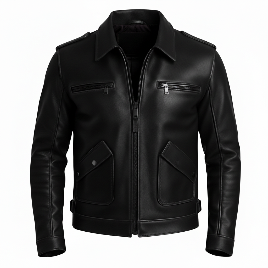 Men's Obsidian Ace Leather Jacket