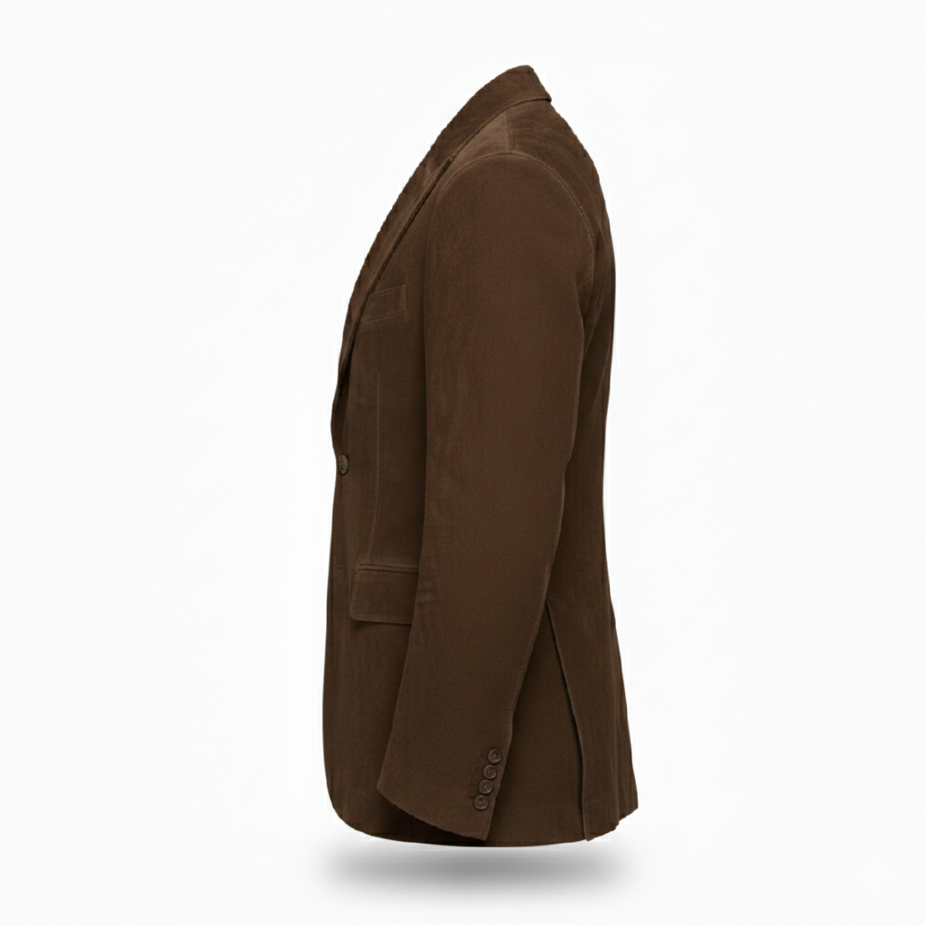 Men's Deep Tobacco Brown Suede Coat