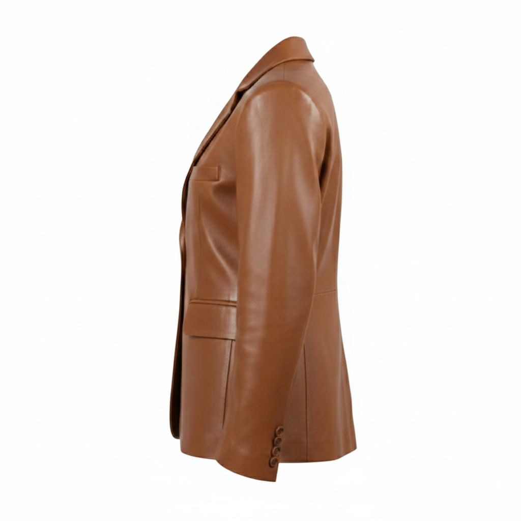 Women's Tailored Leather Blazer