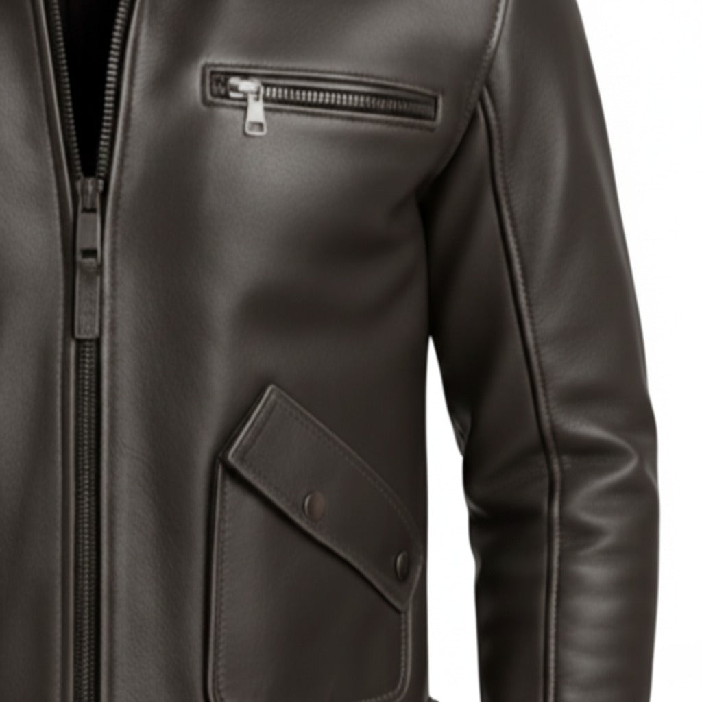 Men's Cafe Racer Leather Jacket