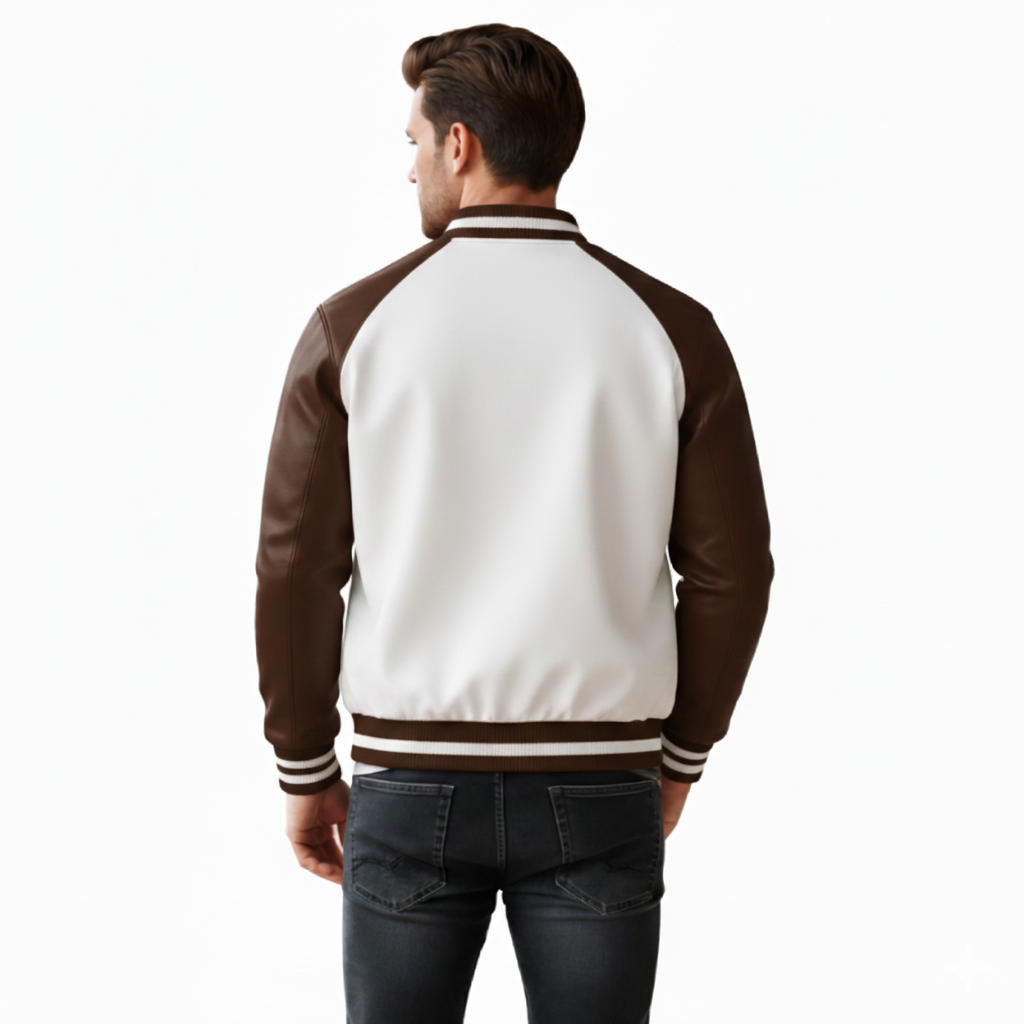 Men's Varsity Bomber Leather Jacket