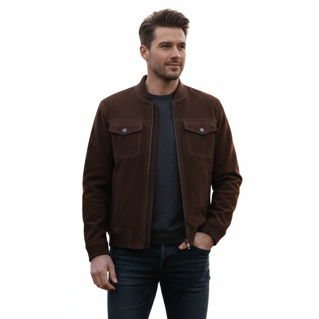 Men's Heritage Suede Bomber Jacket