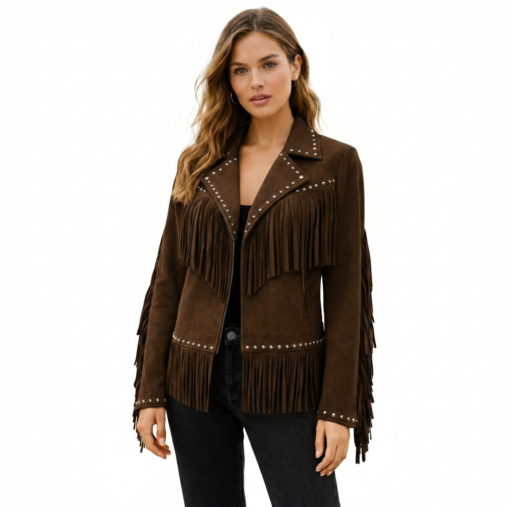 Women's Suede Fringe Jacket