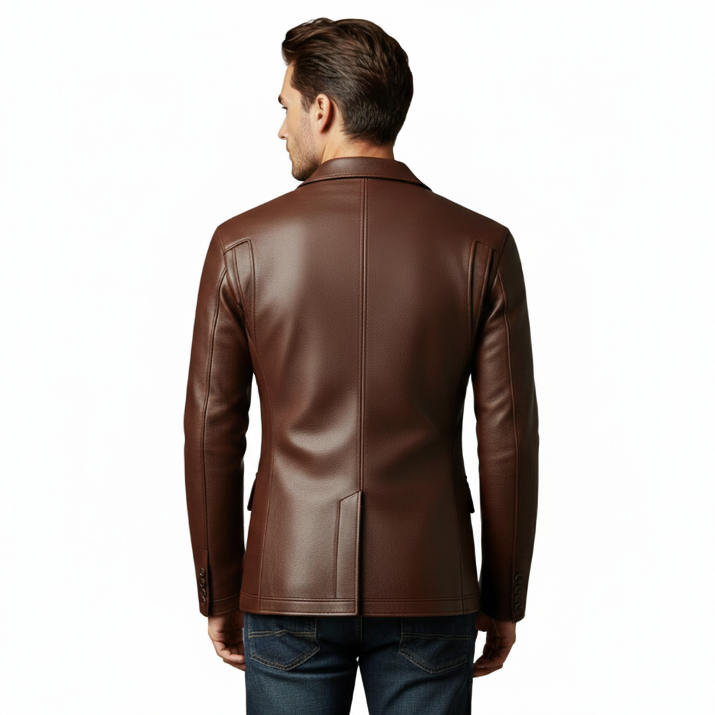 Men's Executive Leather Blazer