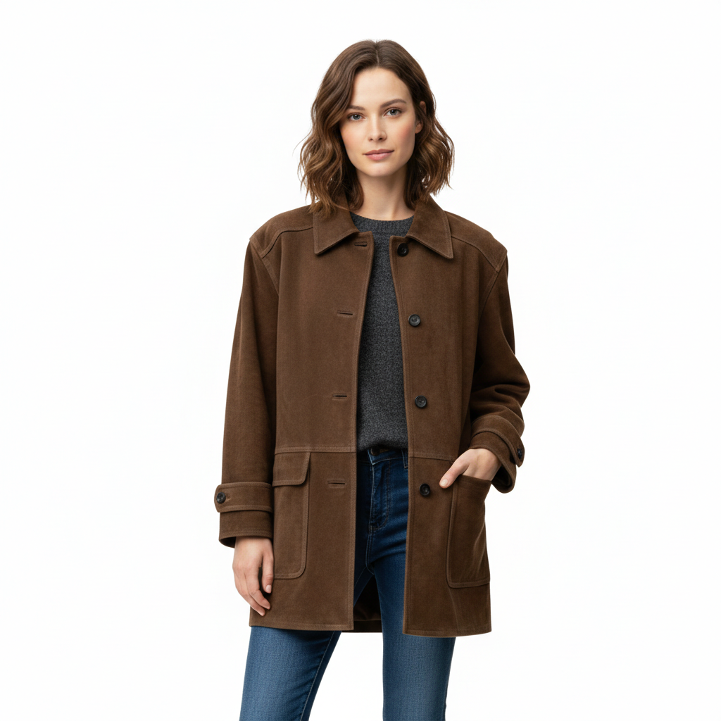 Women's Suede Field Coat