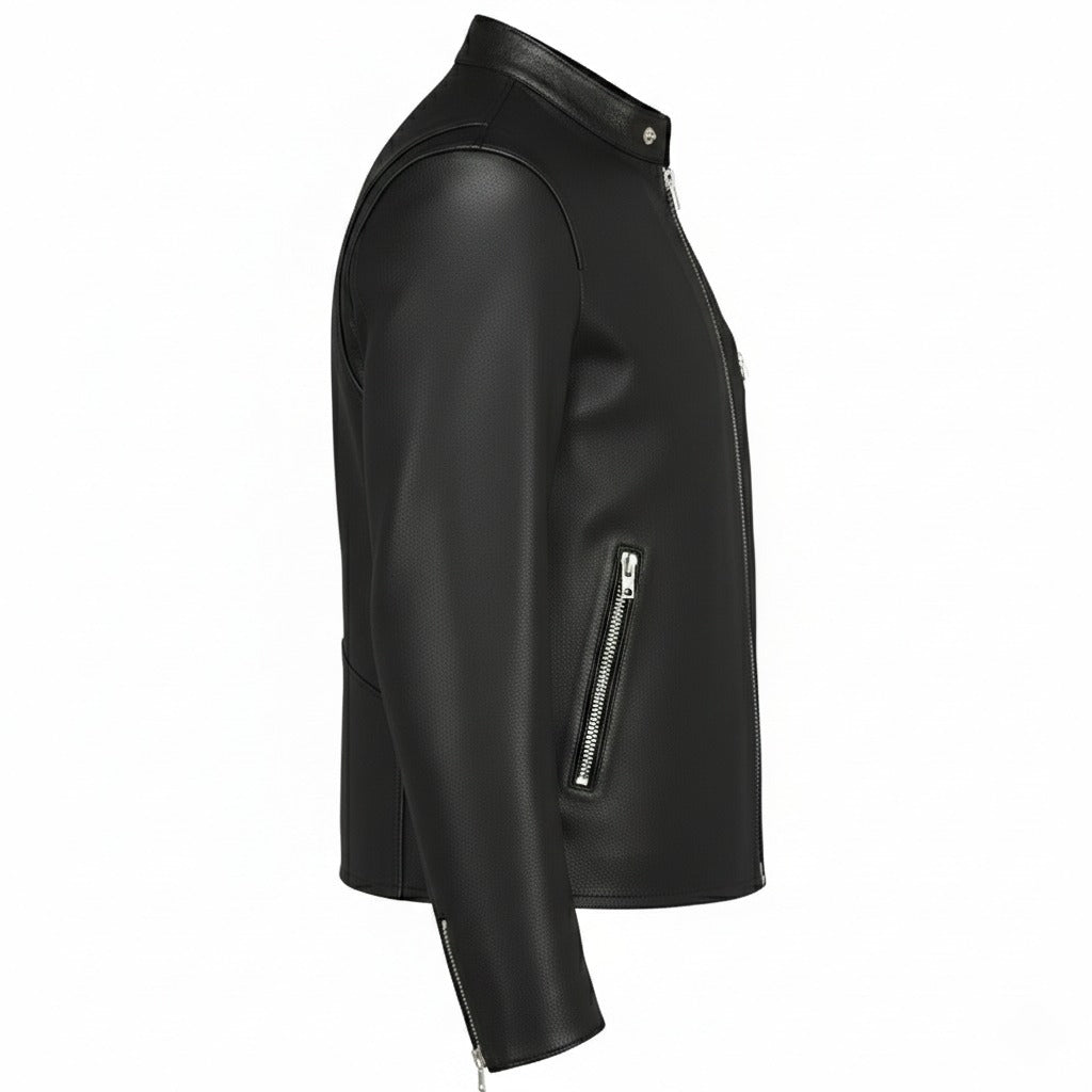 Men's Midnight Leather Biker Jacket