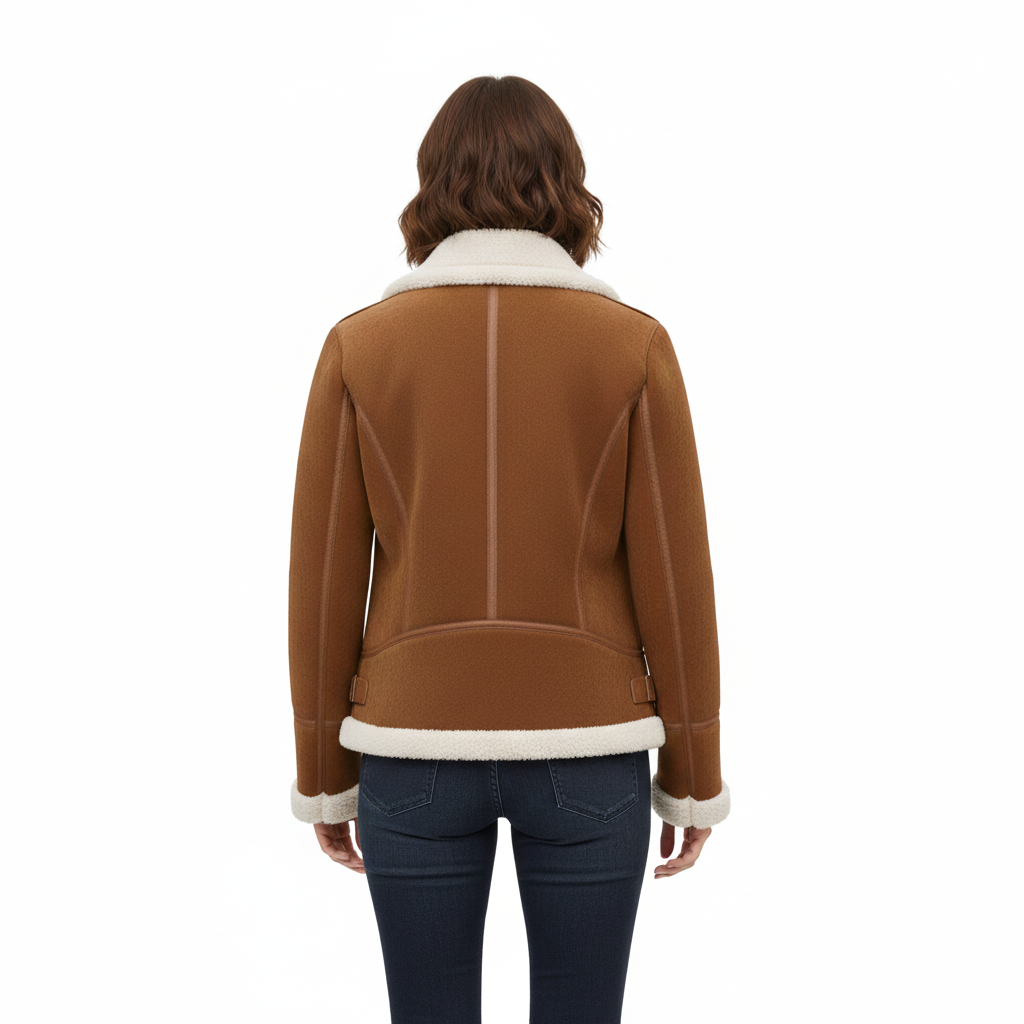 Women's Aspen Suede Shearling Aviator Jacket