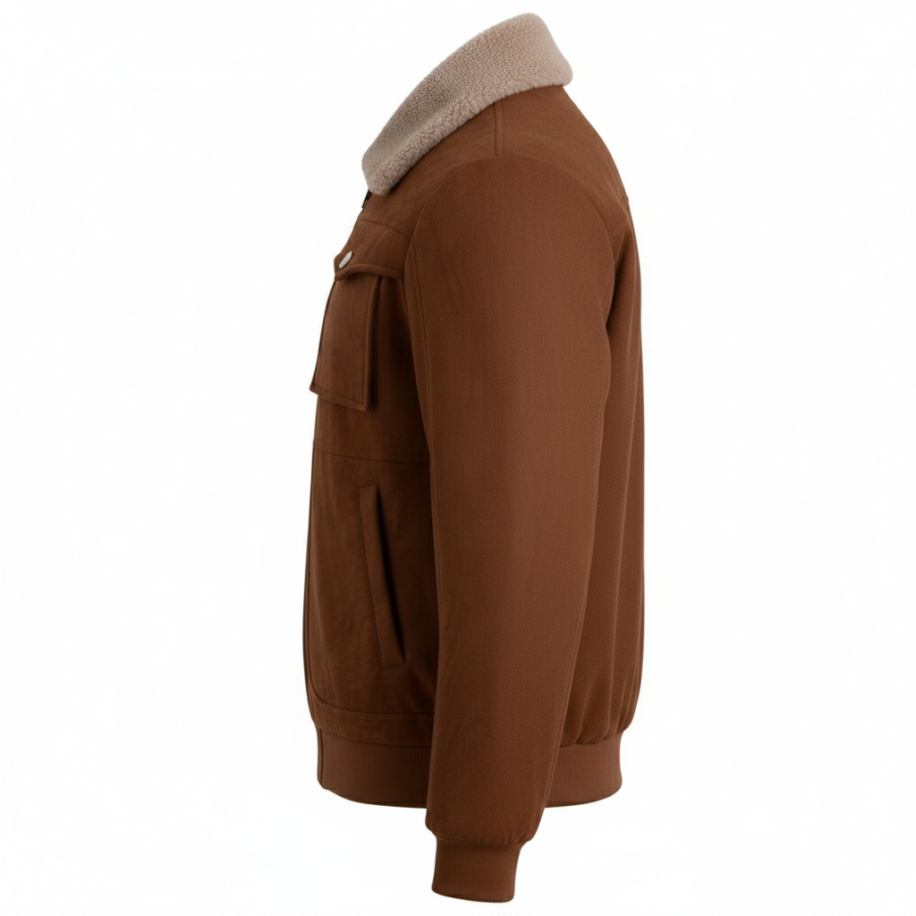 Men's Suede Aviator Bomber