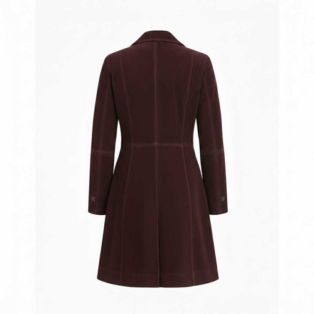 Women's Dark Vine Suede Long Coat