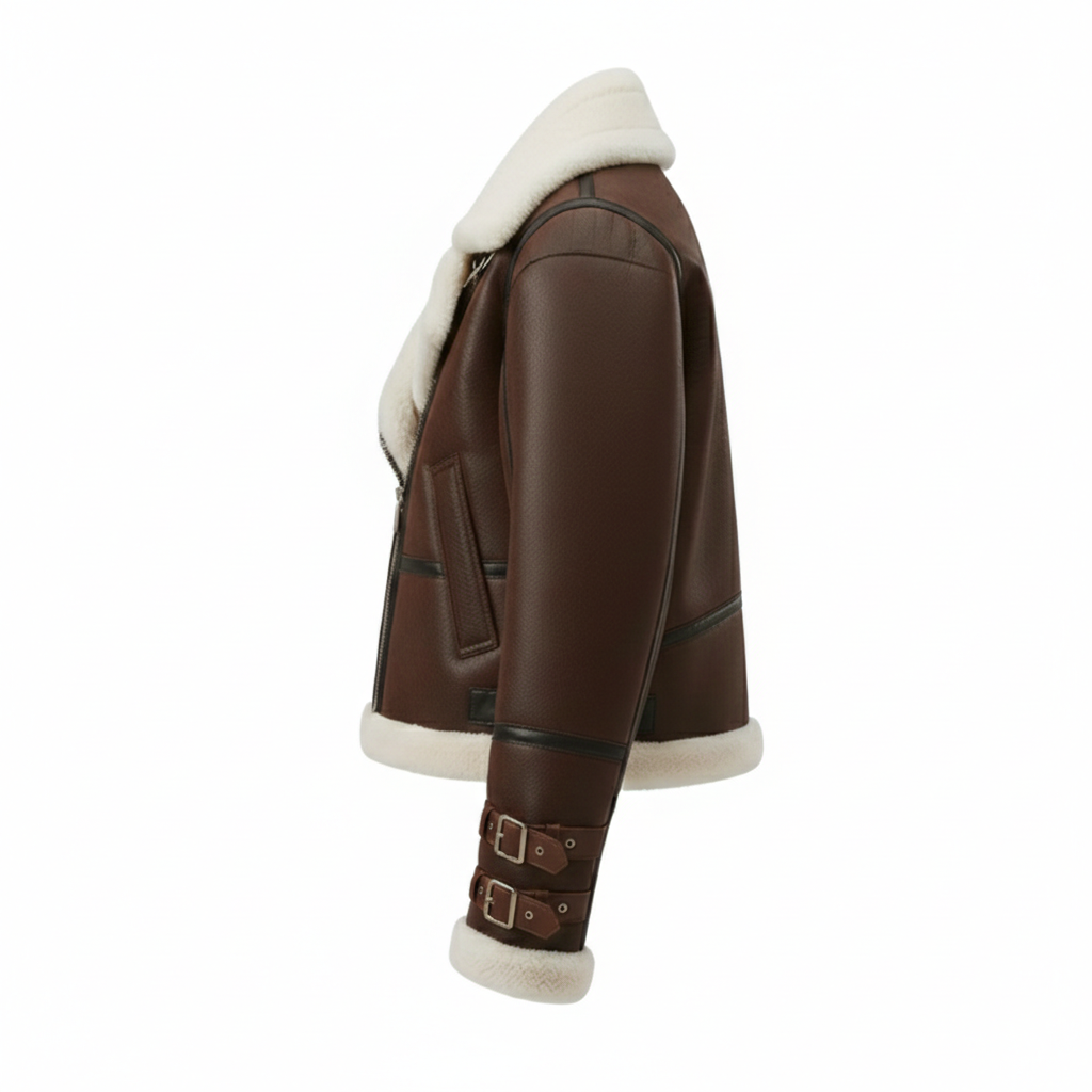 Women's Aviatrix Shearling Biker Jacket