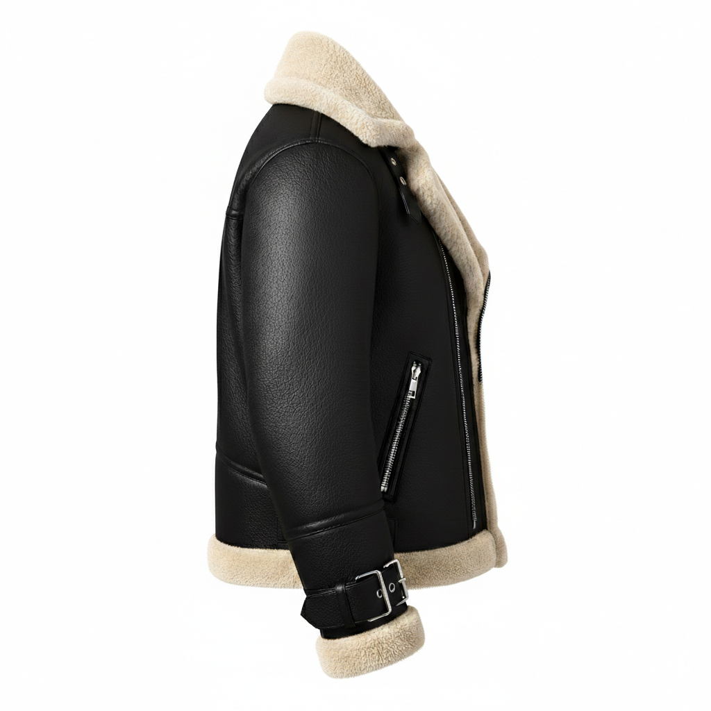 Men's Shearling Aviator Leather Jacket