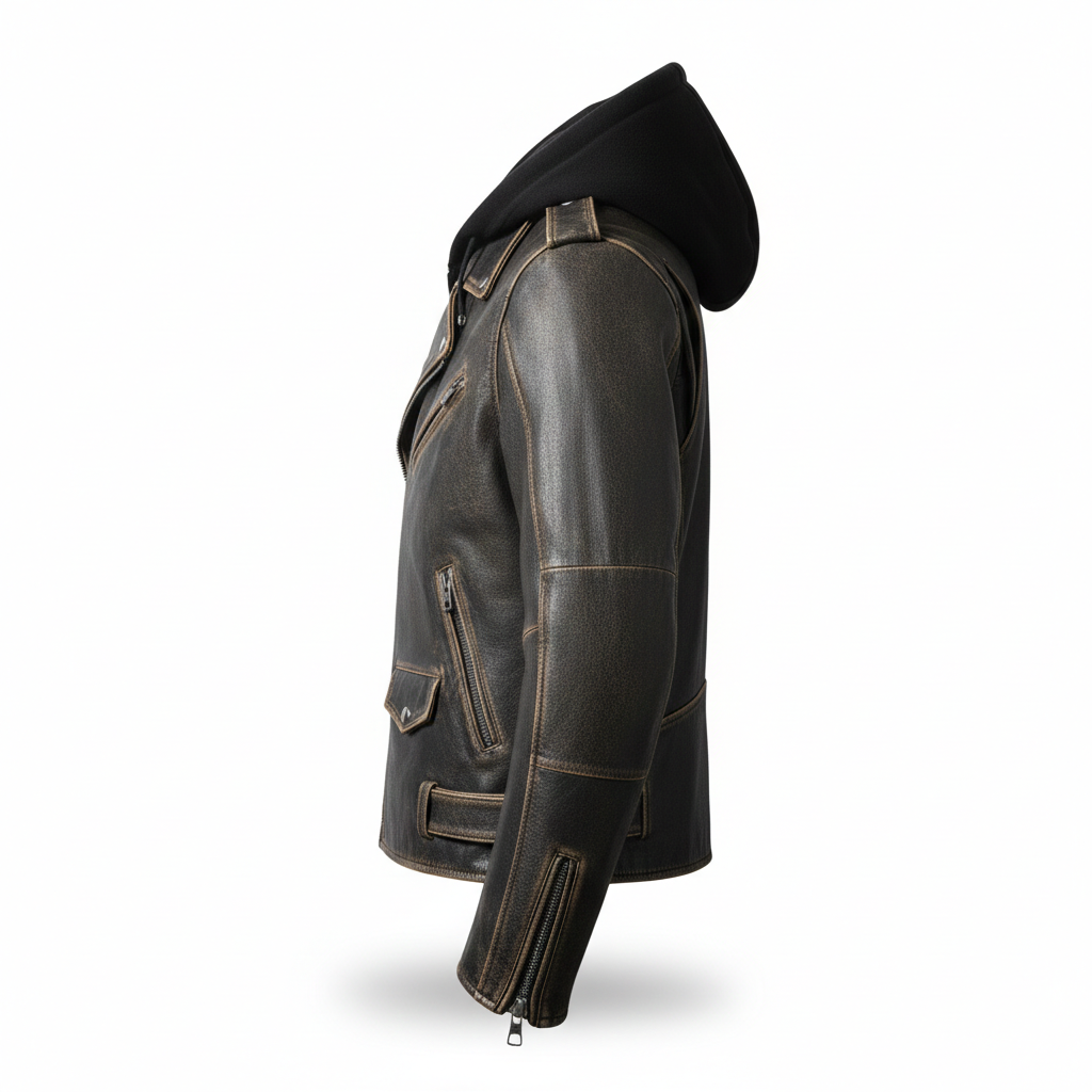 Men's Ironwood Hooded Leather Jacket