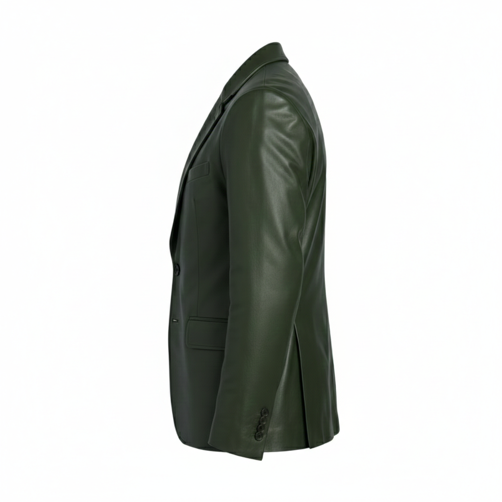 Men's Forest Pine Executive Leather Blazer