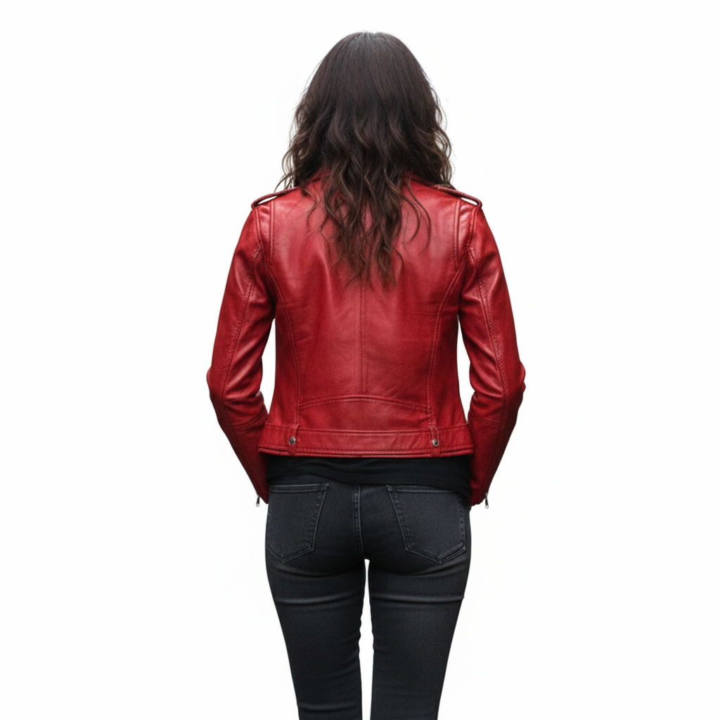 Women's Leather Biker Jacket
