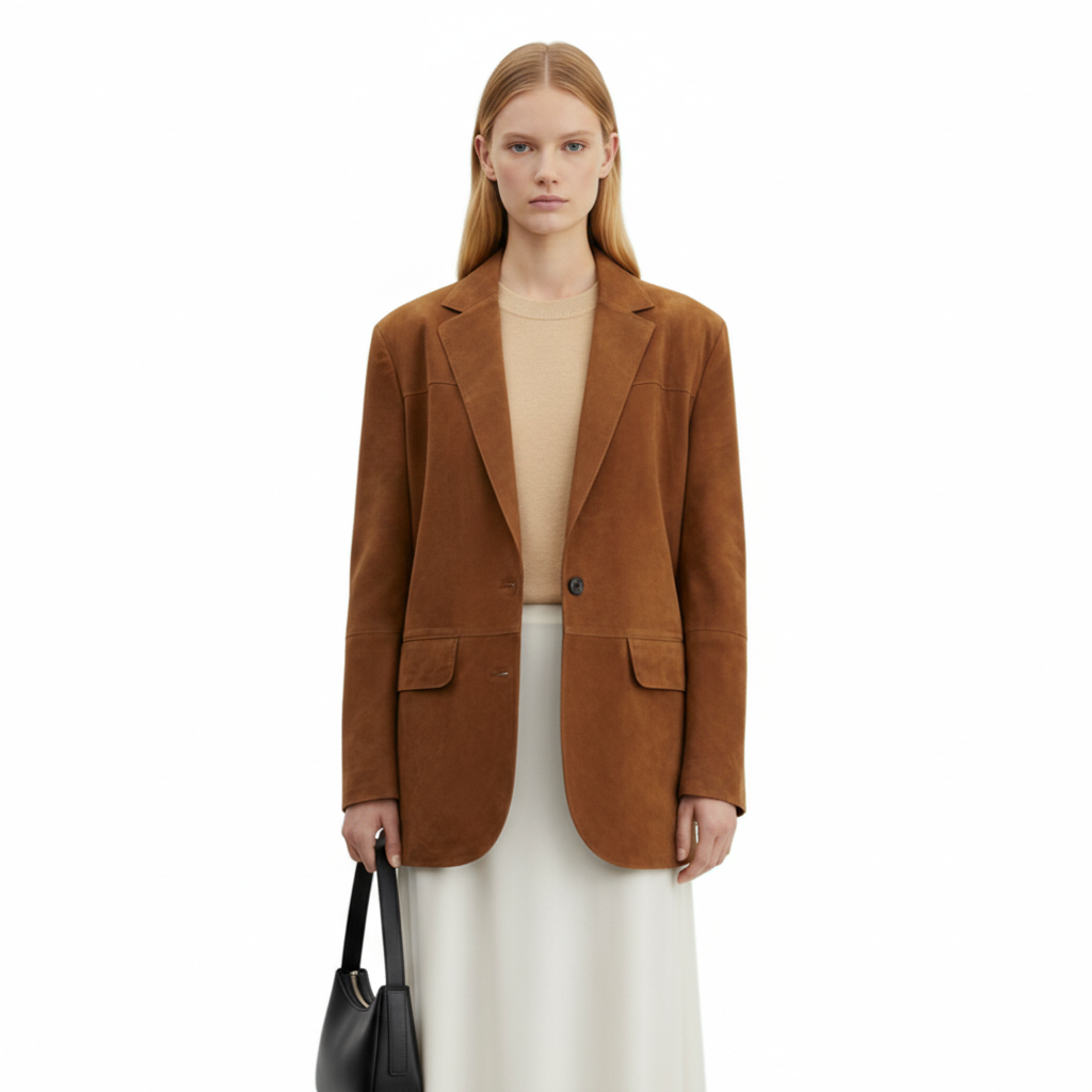 Women's Suede Oversized Blazer