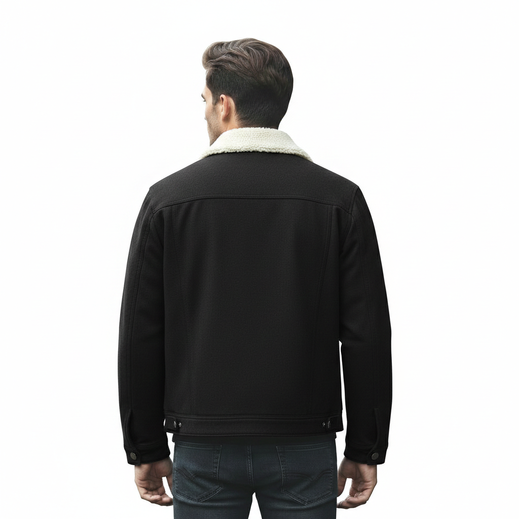 Men's Midnight Suede Trucker Jacket