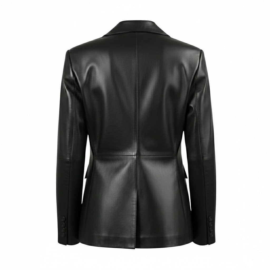 Women's Tailored Leather Blazer