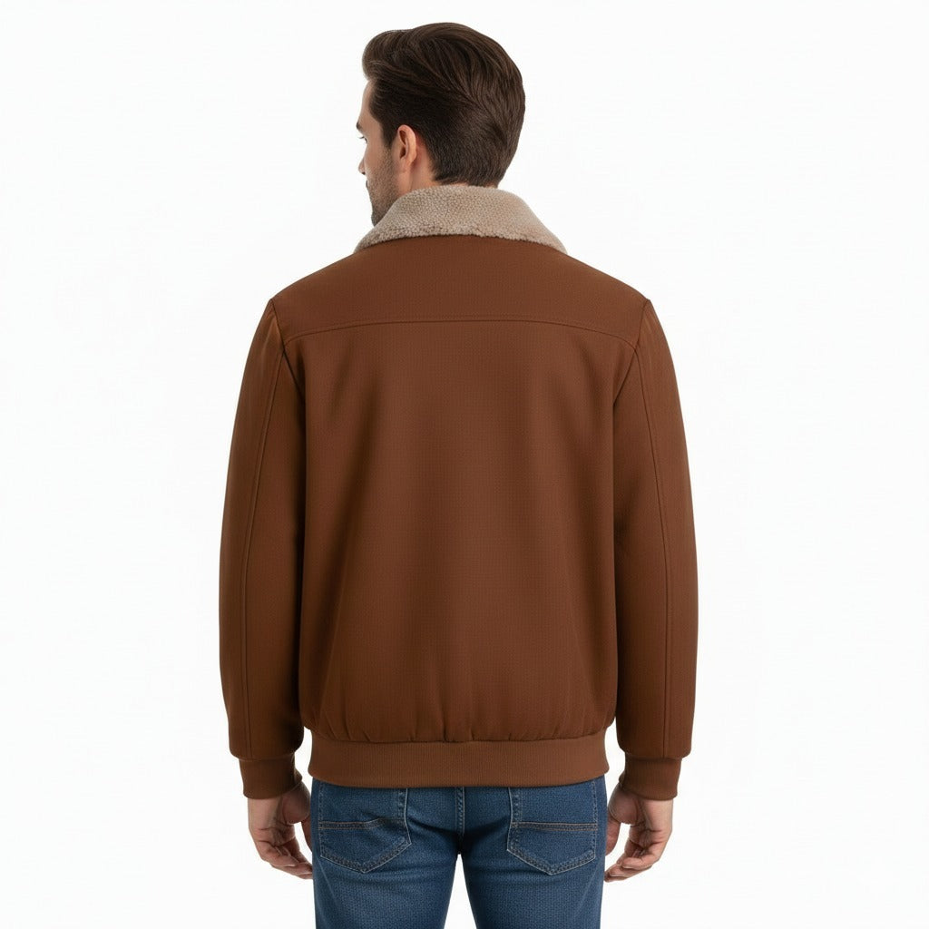 Men's Suede Aviator Bomber