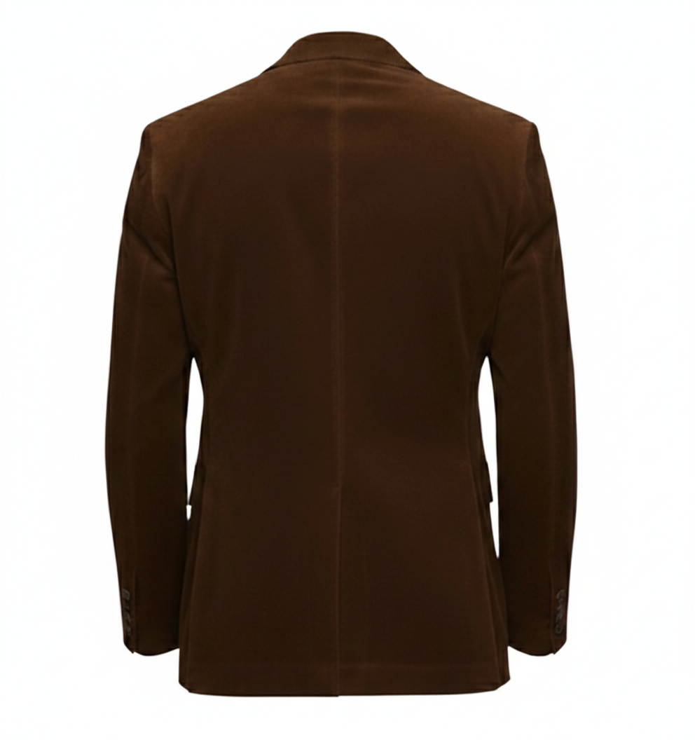 Men's Deep Tobacco Brown Suede Coat