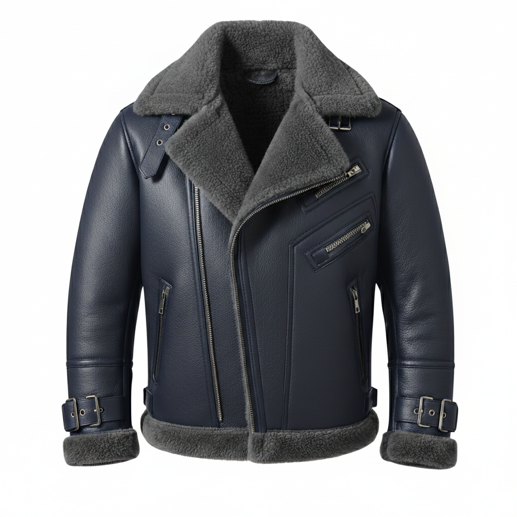 Men's Shearling Aviator Leather Jacket
