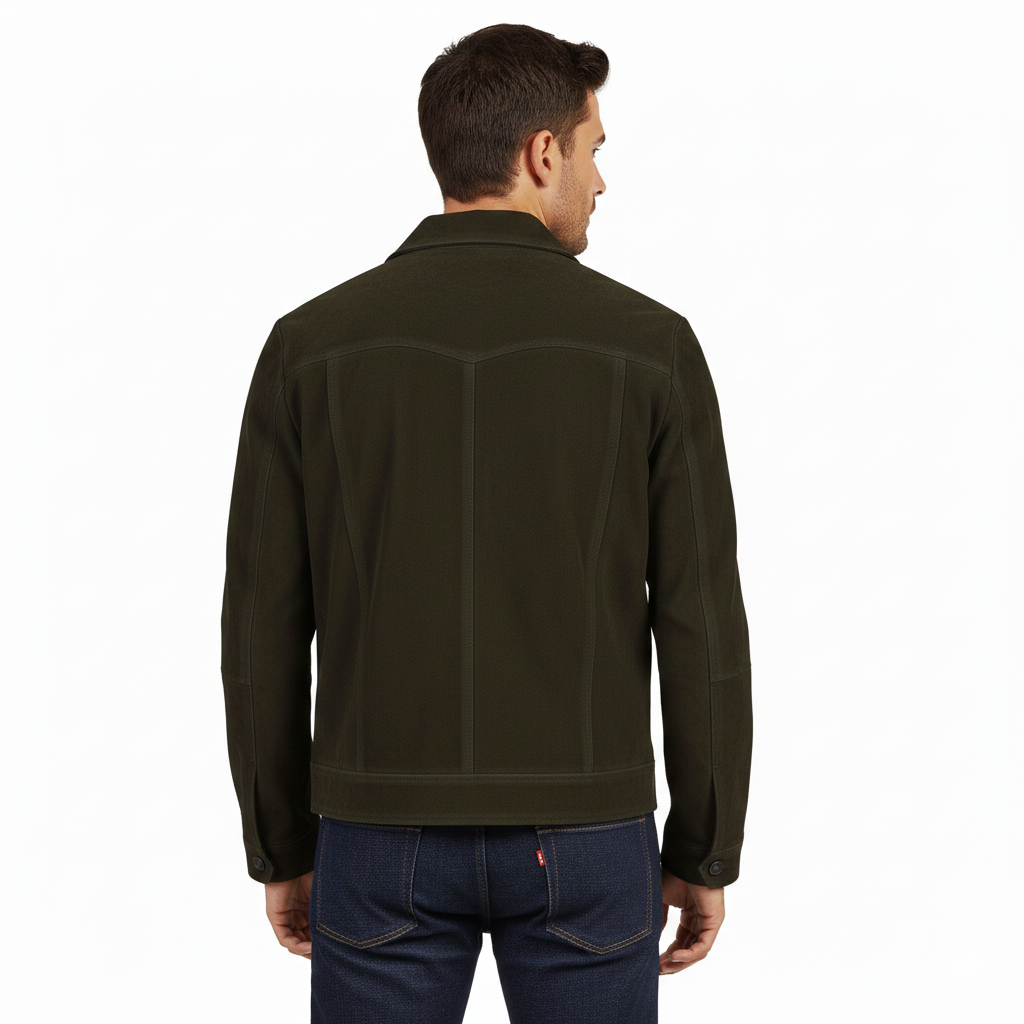 Men's Suede Trucker Jacket