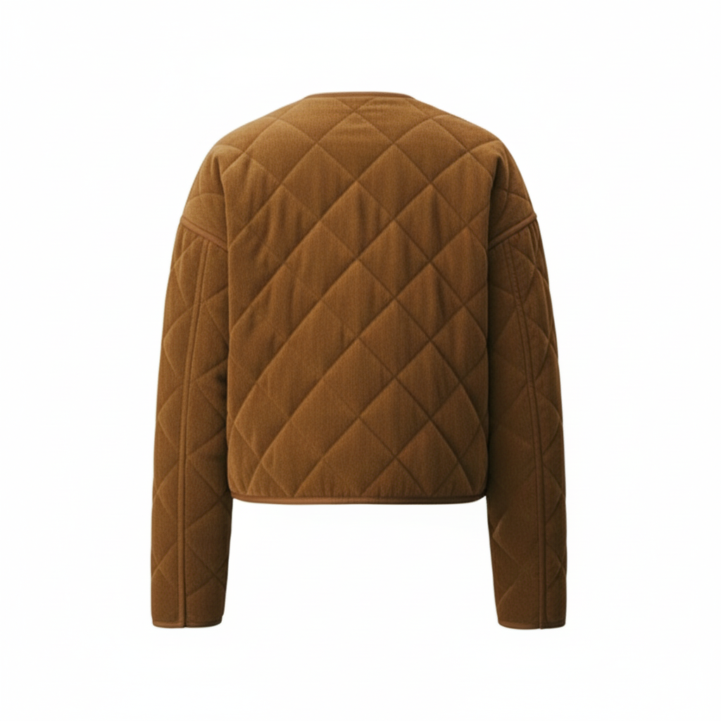 Women's Diamond-Quilted Suede Jacket