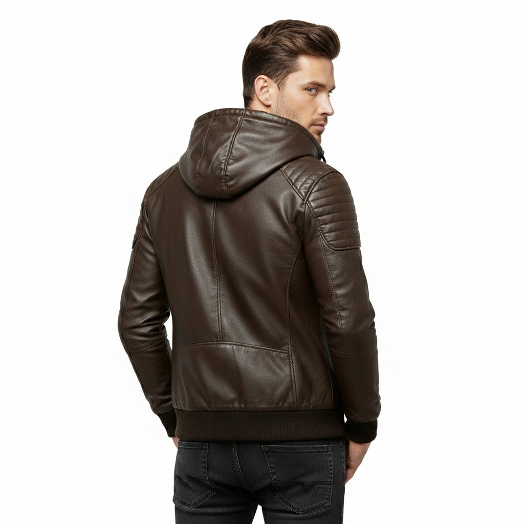 Men's Ironwood Hooded Leather Jacket