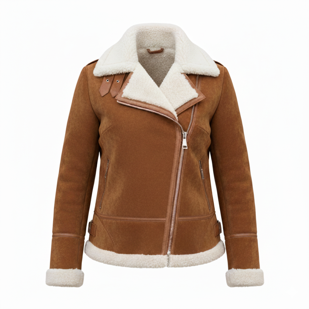 Women's Aspen Suede Shearling Aviator Jacket