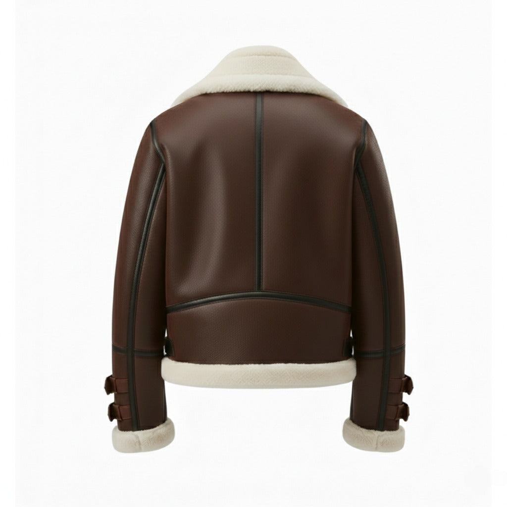 Women's Aviatrix Shearling Biker Jacket