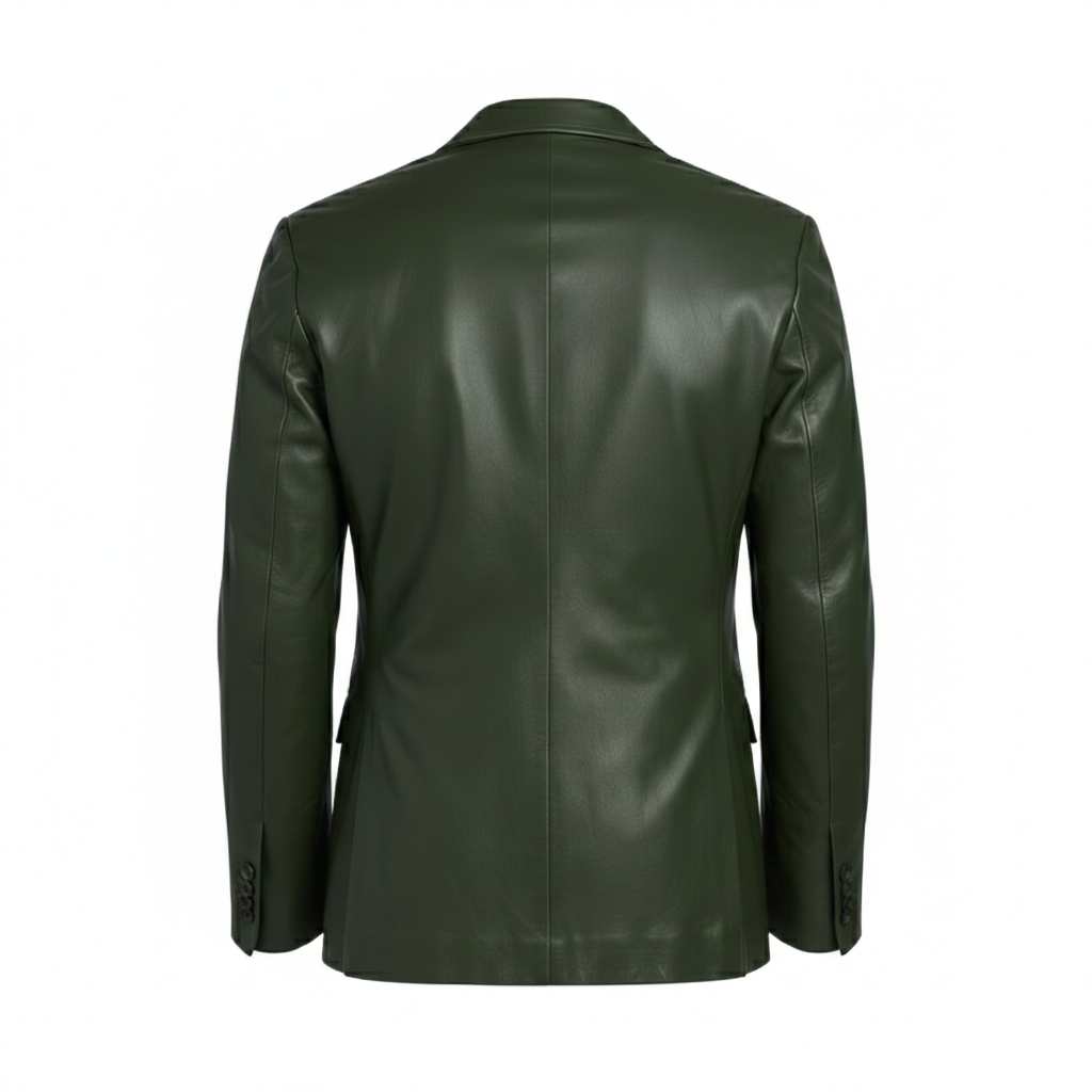Men's Forest Pine Executive Leather Blazer