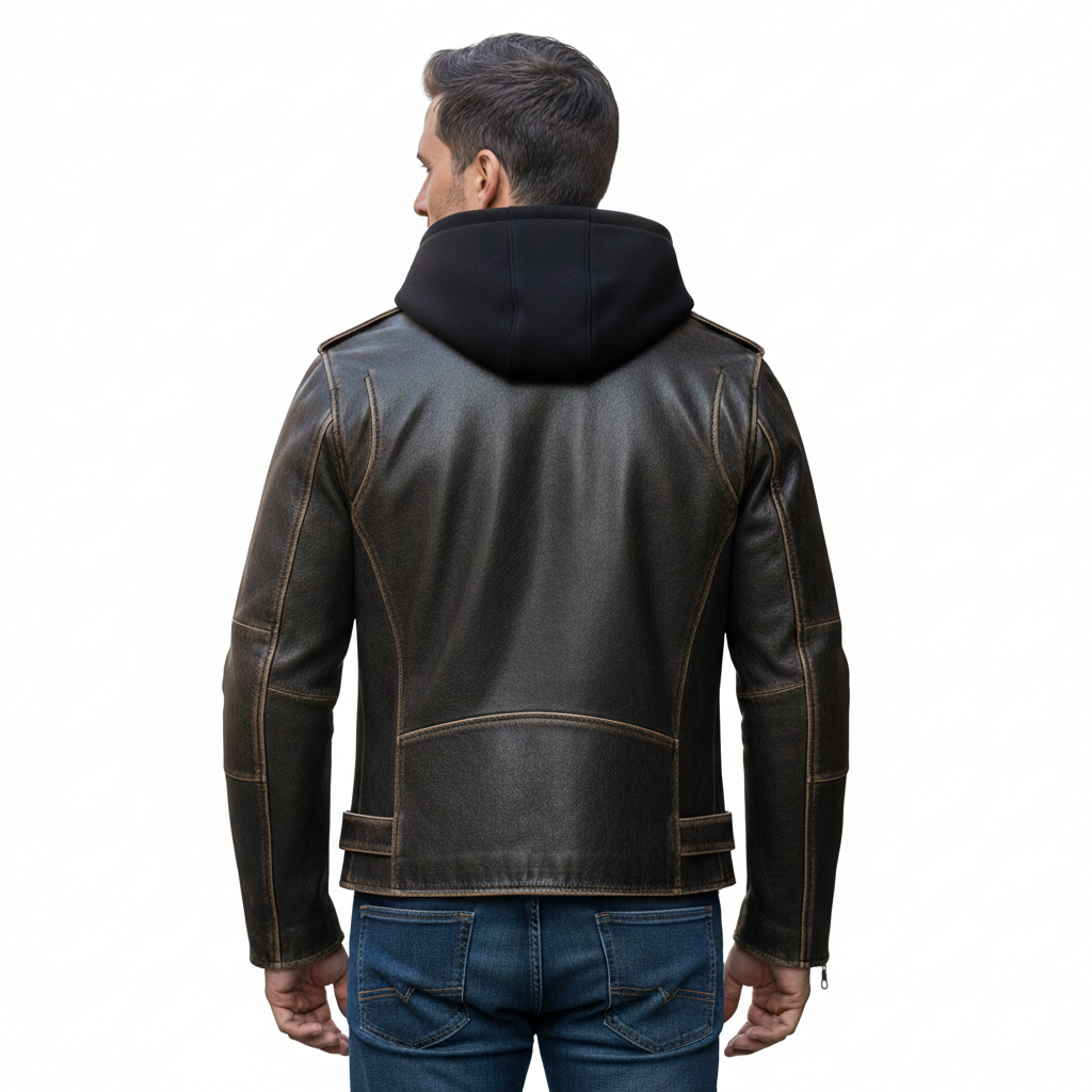 Men's Ironwood Hooded Leather Jacket