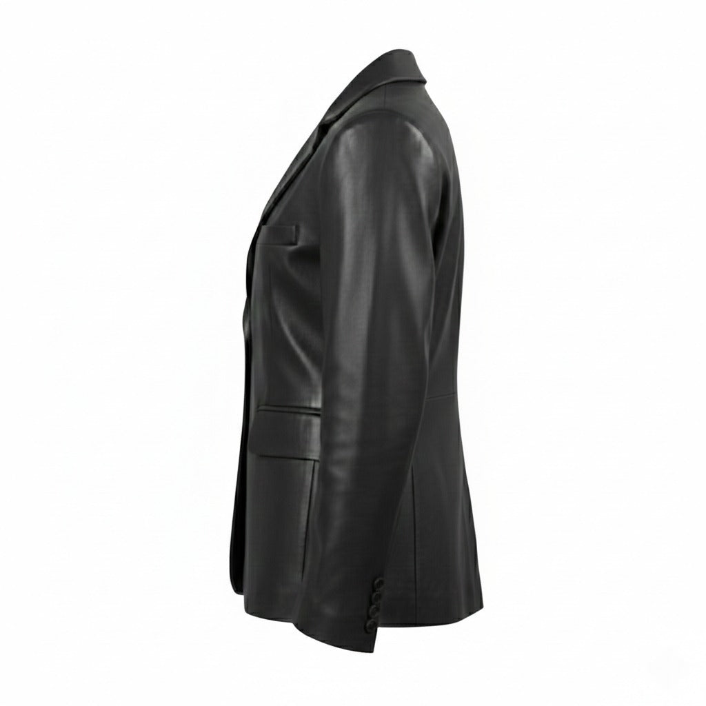 Women's Tailored Leather Blazer