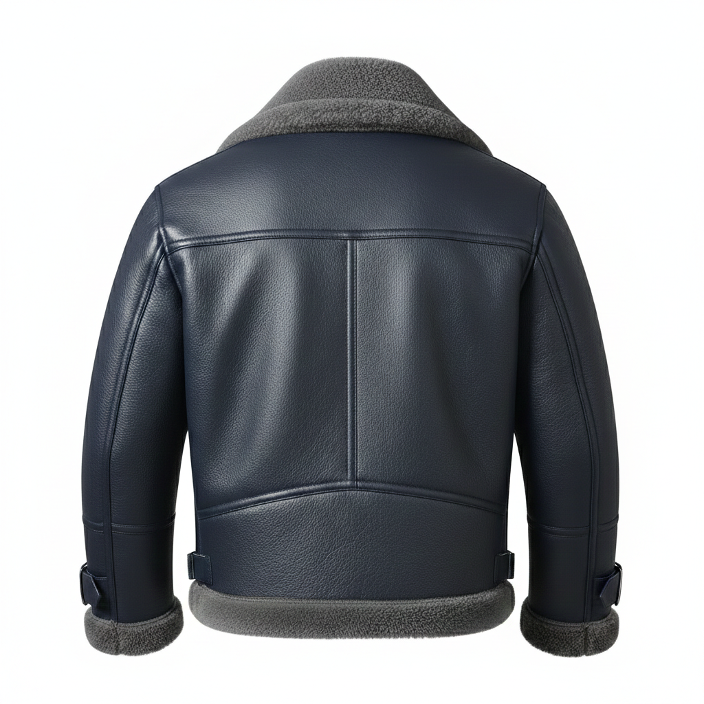Men's Shearling Aviator Leather Jacket