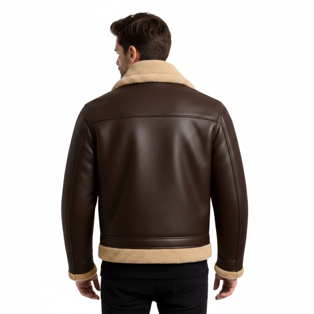 Men's Leather Aviator Jacket