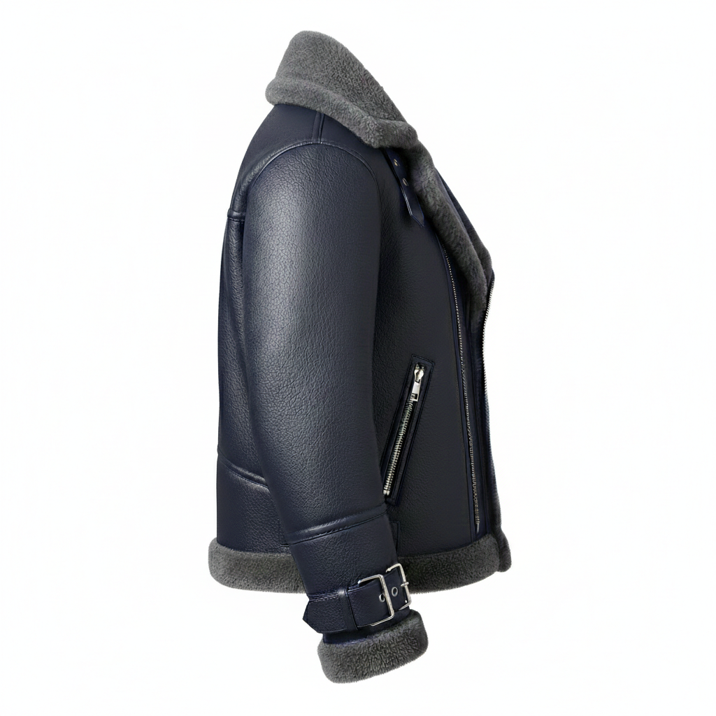 Men's Shearling Aviator Leather Jacket