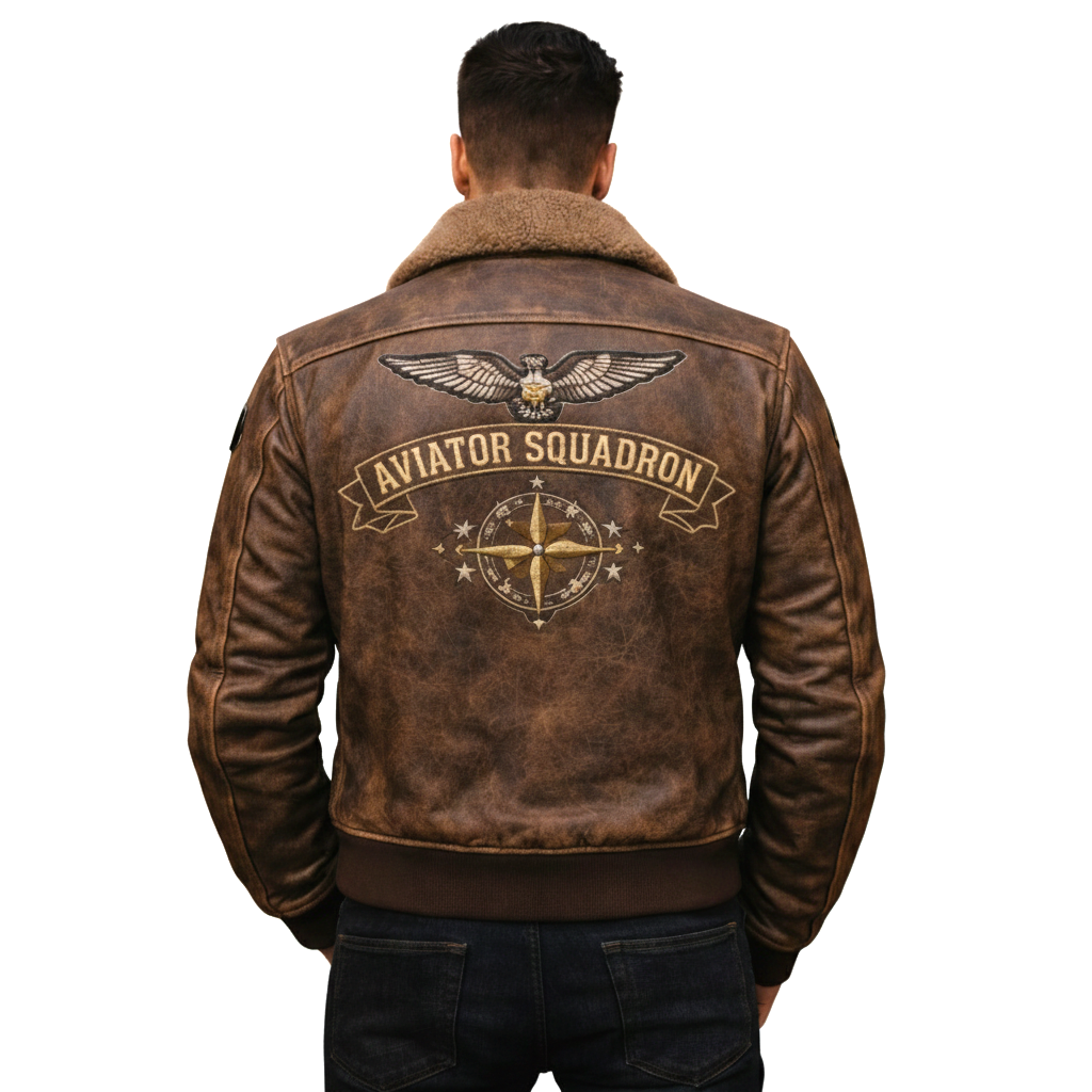 Men's Aviator Shearling Leather Jacket
