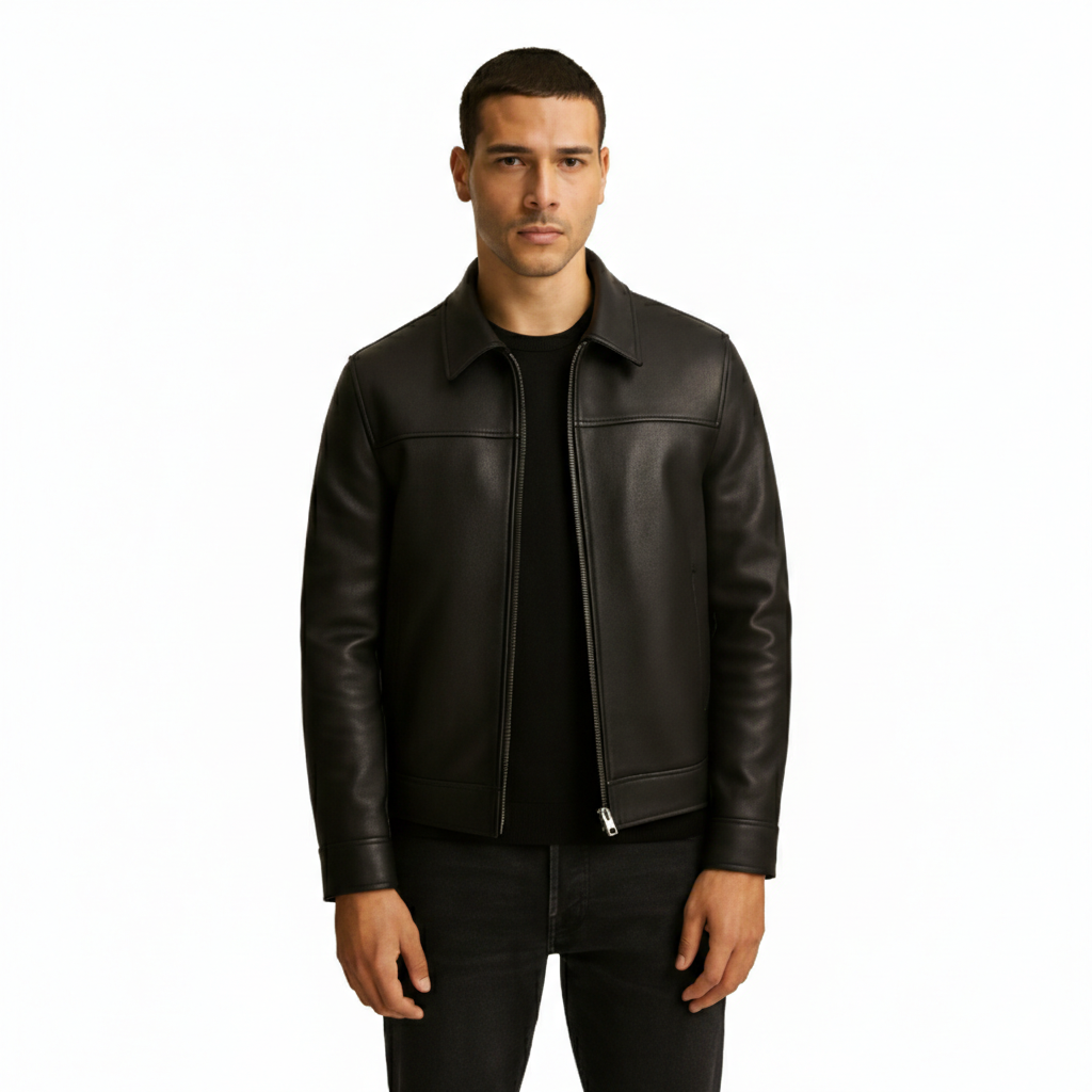 Men's Urban Minimalist Leather Jacket
