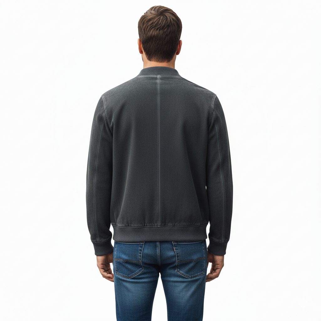 Men's Suede Bomber Jacket