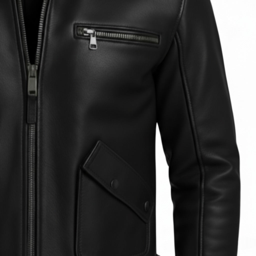 Men's Obsidian Ace Leather Jacket