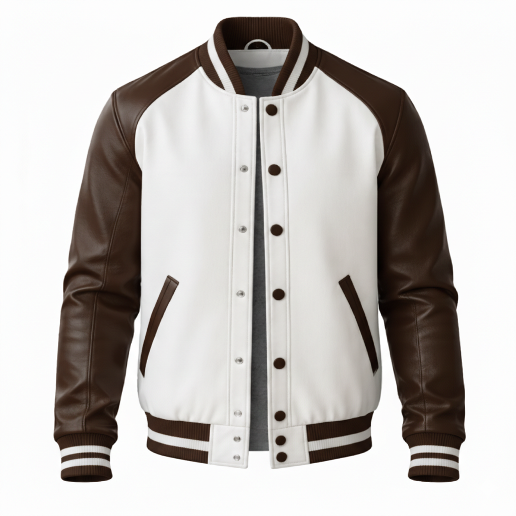 Men's Varsity Bomber Leather Jacket