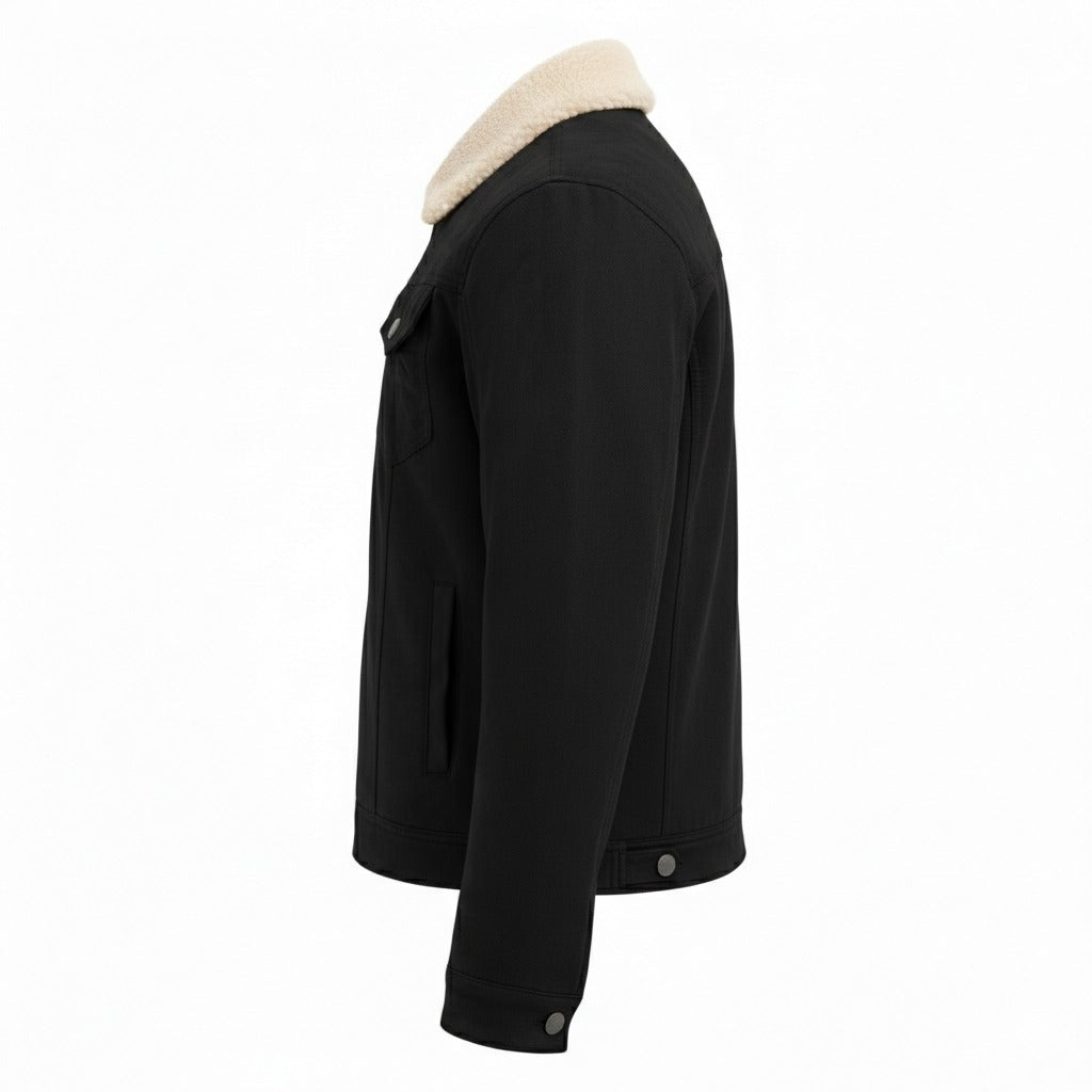 Men's Midnight Suede Trucker Jacket