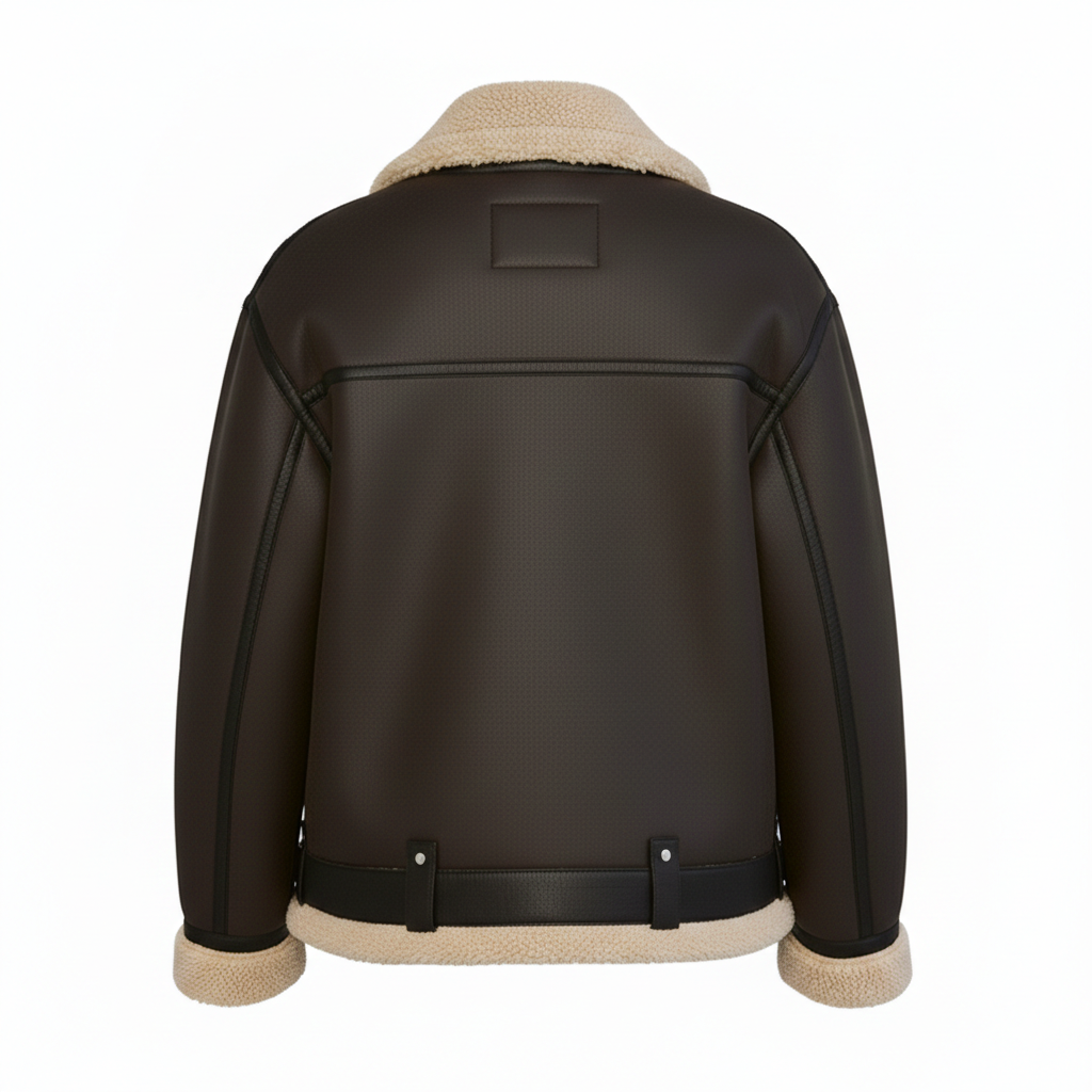 Women's Shearling Leather Aviator Jacket